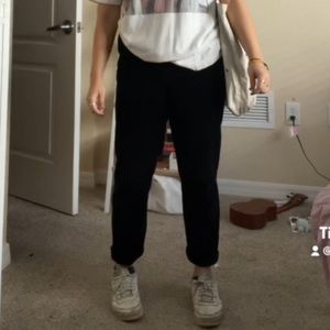 Black corduroy pants